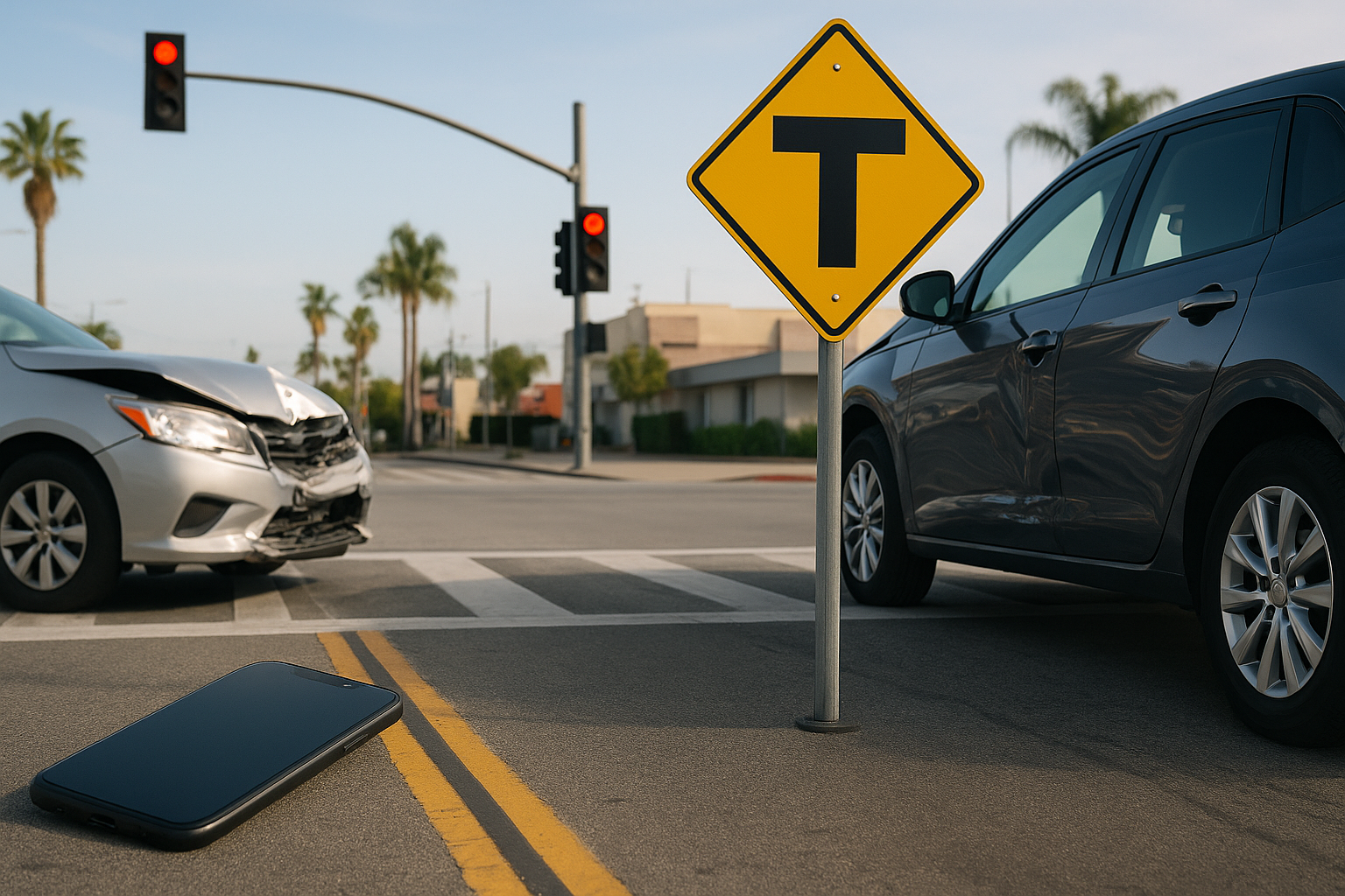 Distracted Driving Trends in California and How They Impact T-Bone Accidents